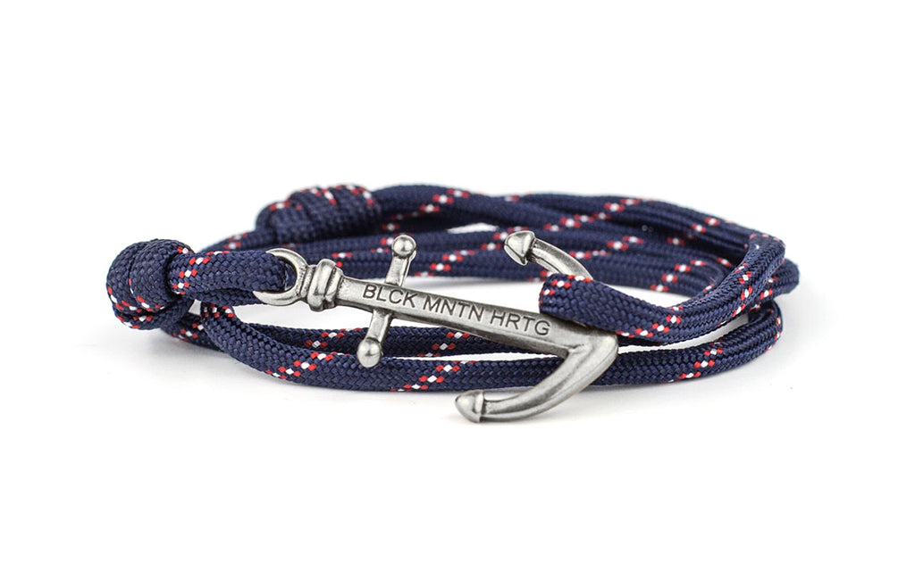 Anker Armband COLONEL navy-rot - Black Mountain Heritage